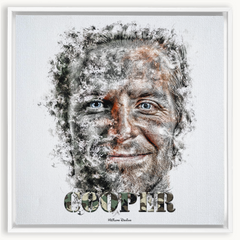 Bradley Cooper Ink Smudge Style Art Print