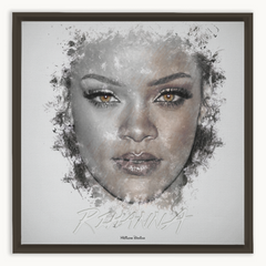 Rihanna Ink Smudge Style Art Print