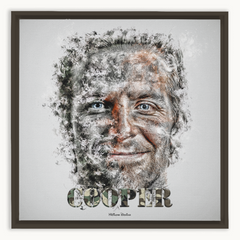 Bradley Cooper Ink Smudge Style Art Print