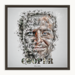 Bradley Cooper Ink Smudge Style Art Print