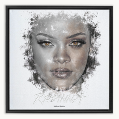 Rihanna Ink Smudge Style Art Print