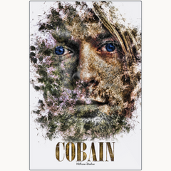 Kurt Cobain Ink Smudge Style Art Print