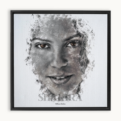 Shakira Ink Smudge Style Art Print