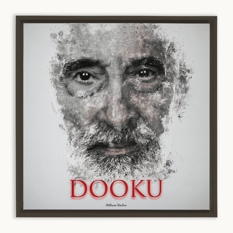 Christopher Lee as Count Dooku Ink Smudge Art Art Print