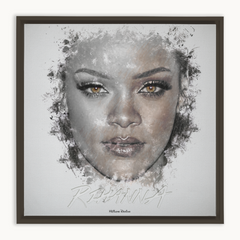 Rihanna Ink Smudge Style Art Print