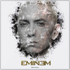 Eminem Ink Smudge Style Art Print