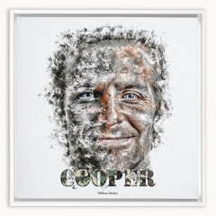 Bradley Cooper Ink Smudge Style Art Print