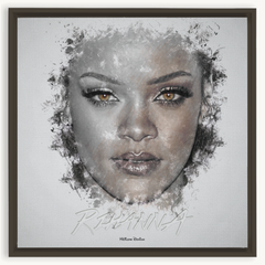 Rihanna Ink Smudge Style Art Print