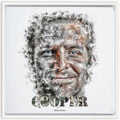 Bradley Cooper Ink Smudge Style Art Print