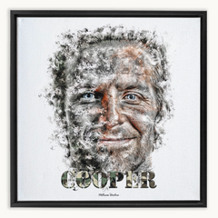 Bradley Cooper Ink Smudge Style Art Print