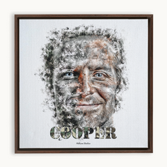 Bradley Cooper Ink Smudge Style Art Print