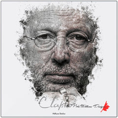 Eric Clapton Ink Smudge Style Art Print Metal / 16X16 Inch Matte Artwork