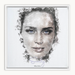 Emily Blunt Ink Smudge Style Art Print