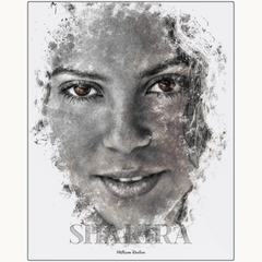 Shakira Ink Smudge Style Art Print