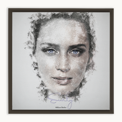 Emily Blunt Ink Smudge Style Art Print