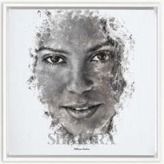 Shakira Ink Smudge Style Art Print