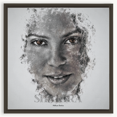 Shakira Ink Smudge Style Art Print