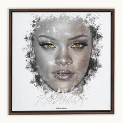 Rihanna Ink Smudge Style Art Print