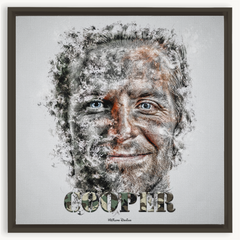 Bradley Cooper Ink Smudge Style Art Print