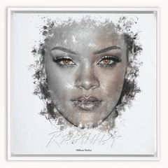 Rihanna Ink Smudge Style Art Print