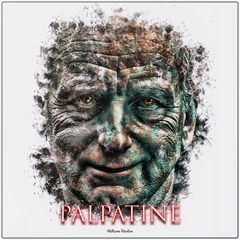 Ian McDiarmid as Palpatine Ink Smudge Style Art Print