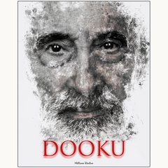 Christopher Lee as Count Dooku Ink Smudge Art Art Print