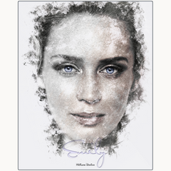 Emily Blunt Ink Smudge Style Art Print