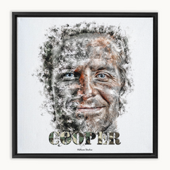 Bradley Cooper Ink Smudge Style Art Print