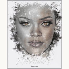 Rihanna Ink Smudge Style Art Print