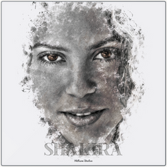 Shakira Ink Smudge Style Art Print