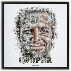 Bradley Cooper Ink Smudge Style Art Print