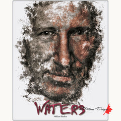 Roger Waters Ink Smudge Style Art Print Metal / 16X20 Inch Matte Artwork