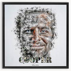 Bradley Cooper Ink Smudge Style Art Print