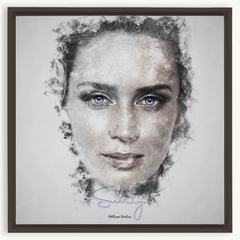 Emily Blunt Ink Smudge Style Art Print