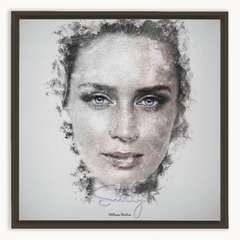 Emily Blunt Ink Smudge Style Art Print