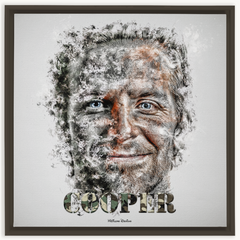 Bradley Cooper Ink Smudge Style Art Print