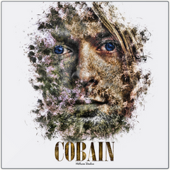 Kurt Cobain Ink Smudge Style Art Print