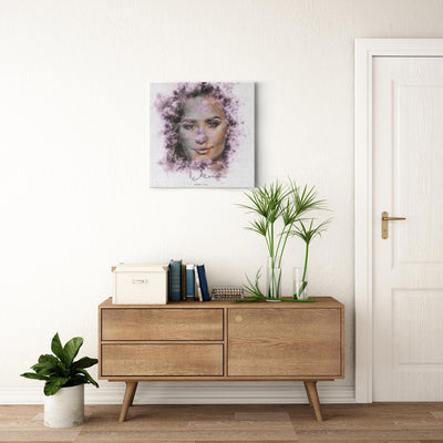 Demi Lovato Ink Smudge Style Art Print