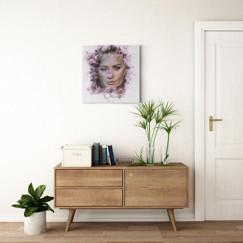 Demi Lovato Ink Smudge Style Art Print