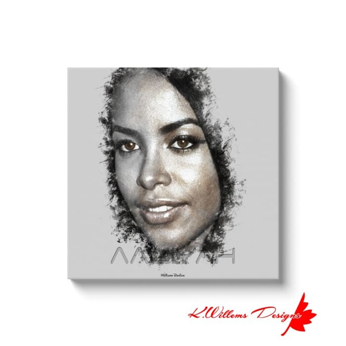 Aaliyah Ink Smudge Style Art Print - Wrapped Canvas Art Prints / 24x24 inch / White