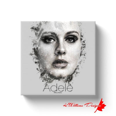Adele Ink Smudge Style Art Print - Wrapped Canvas Art Prints / 10x10 inch / White