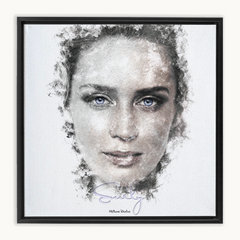 Emily Blunt Ink Smudge Style Art Print