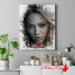 Beyonce Premium Ink Smudge Art Print