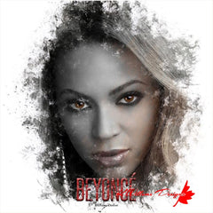 Beyonce Premium Ink Smudge Art Print - Giclee Art Prints / 10x10 inch / Satin Art Paper