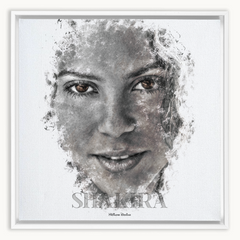 Shakira Ink Smudge Style Art Print