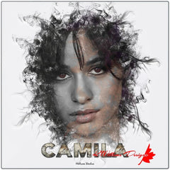 Camila Cabello Ink Smudge Style Art Print - Metal Art Print / 10x10 inch / Matte