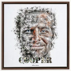 Bradley Cooper Ink Smudge Style Art Print