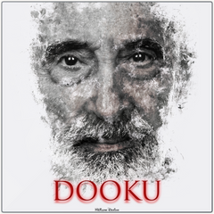 Christopher Lee as Count Dooku Ink Smudge Art Art Print
