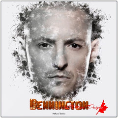 Chester Bennington Ink Smudge Style Art Print - Metal Art Print / 10x10 inch / Matte