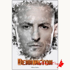 Chester Bennington Ink Smudge Style Art Print - Metal Art Print / 24x36 inch / Matte